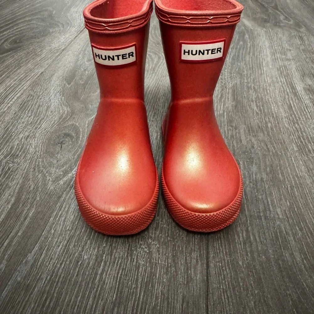 Hunter Kids Red Rain Boots